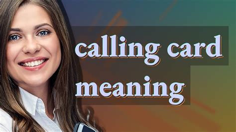 calling card meaning.